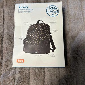 Lug Echo Packable Backpack - Rockstar Black - New In Box